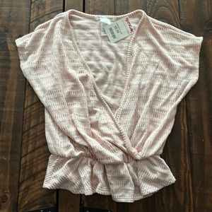 Blush blousy top